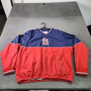 St. Louis Cardinals Jacket Mens XL Red MLB Baseball Pullover Genuine Merchandise